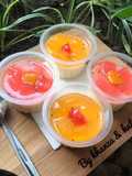Puding almond nata de coco