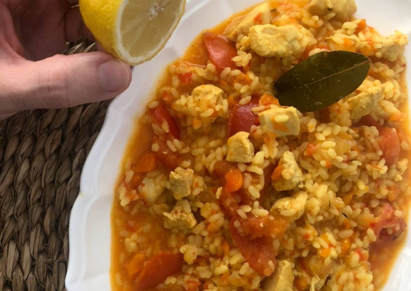 Arroz caldoso de pollo con verduras en Moulinex iCompanion