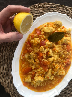 Una foto de Arroz caldoso de pollo con verduras en Moulinex iCompanion
