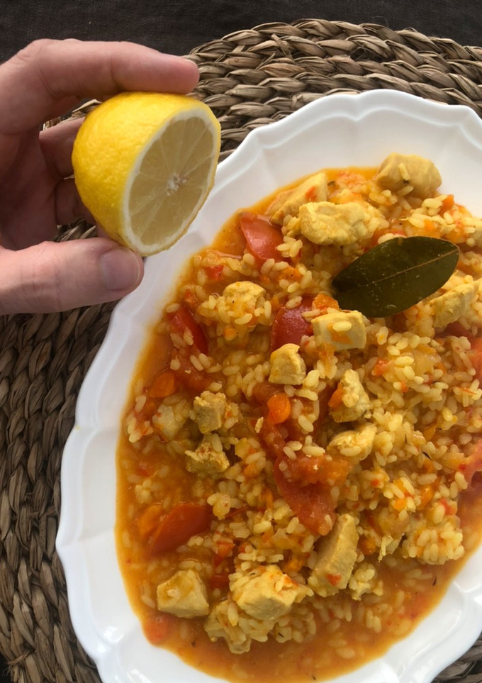 Una foto de Arroz caldoso de pollo con verduras en Moulinex iCompanion