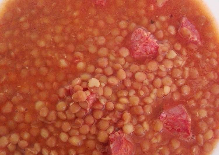 Lentejas fáciles con chorizo