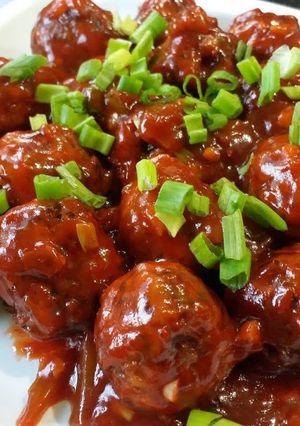 A picture of Dry manchurian.