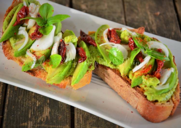 Créer des étapes Vegetarian Avocado toast spécial