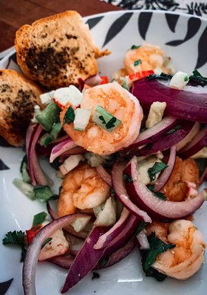 Una foto de Ceviche de camarones 🍤