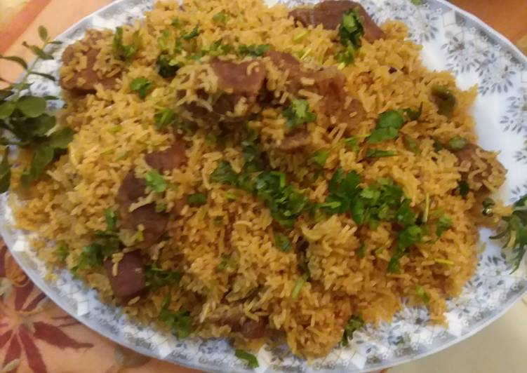 Recipe of Super Quick Homemade Beef yakhani pulao 🍛#cookpadApp 😋#kobab