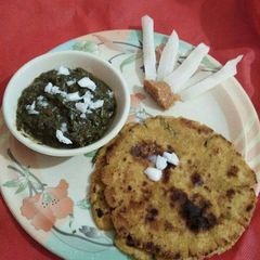 A picture of Makki di roti te Sarso da sag te sardi da mewa.