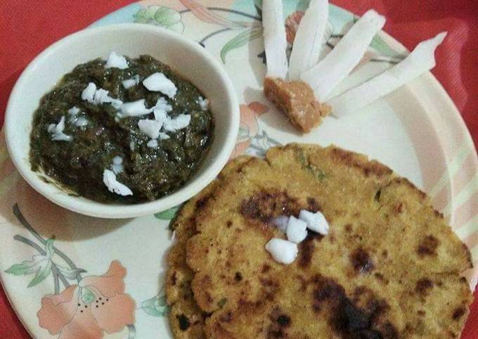 Makki di roti te Sarso da sag te sardi da mewa