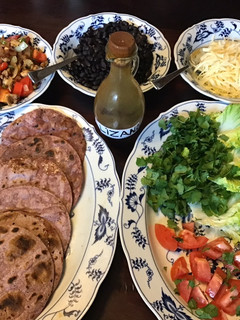 A picture of California Farm Chicken Tortilla with Lizano Style Salsa.