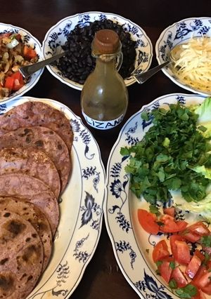 A picture of California Farm Chicken Tortilla with Lizano Style Salsa.