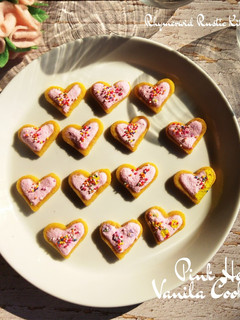 Foto resep Pink Heart Vanila Cookies