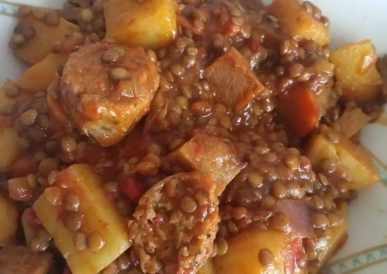 Guiso de lentejas vegano (🌱)