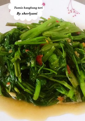 Foto resep 90.Tumis kangkung teri