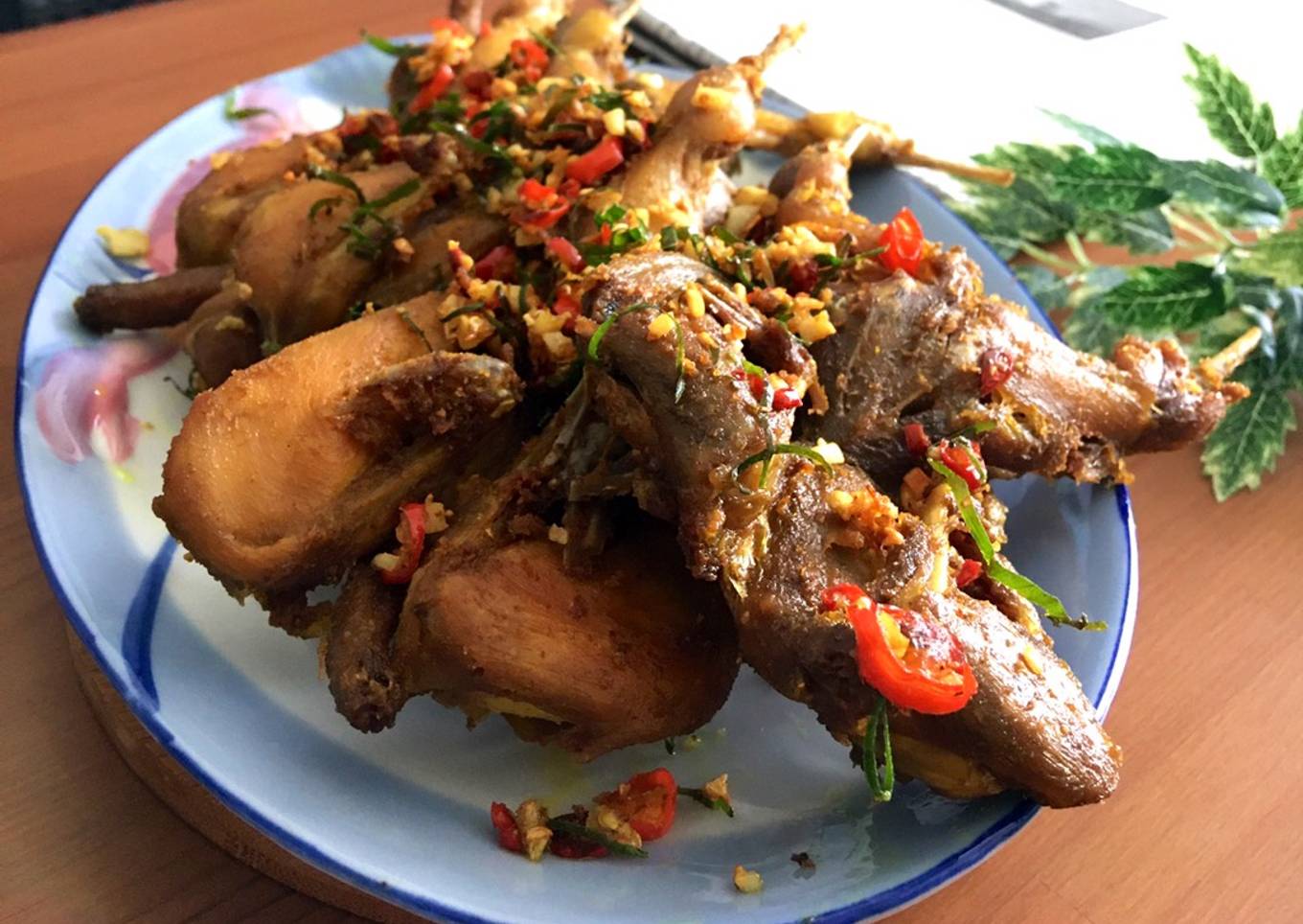 Burung dara goreng cabe garam