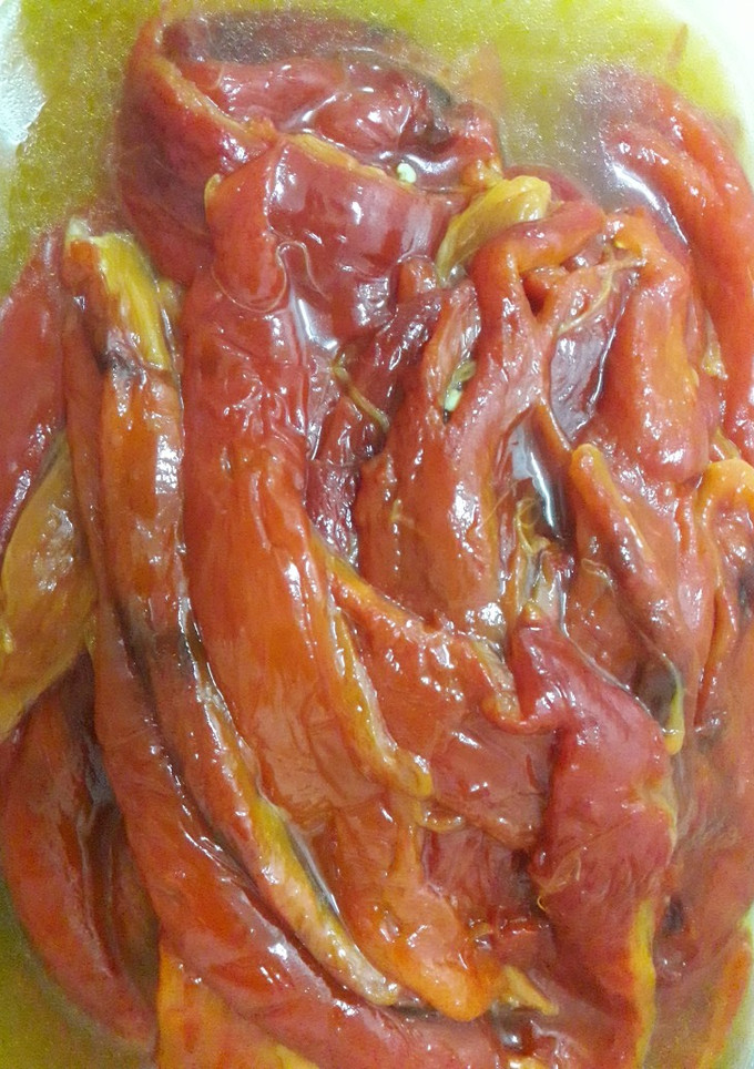 Una foto de Pimientos asados naturales