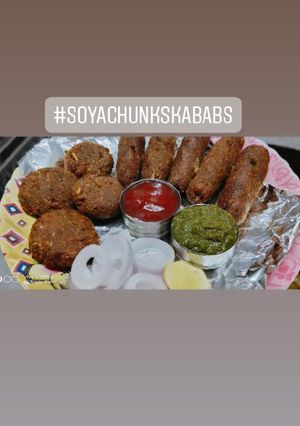 A picture of Soya Chunks KaBaB.