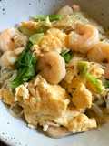 Stir-fried Harusame with Prawns & Lettuce