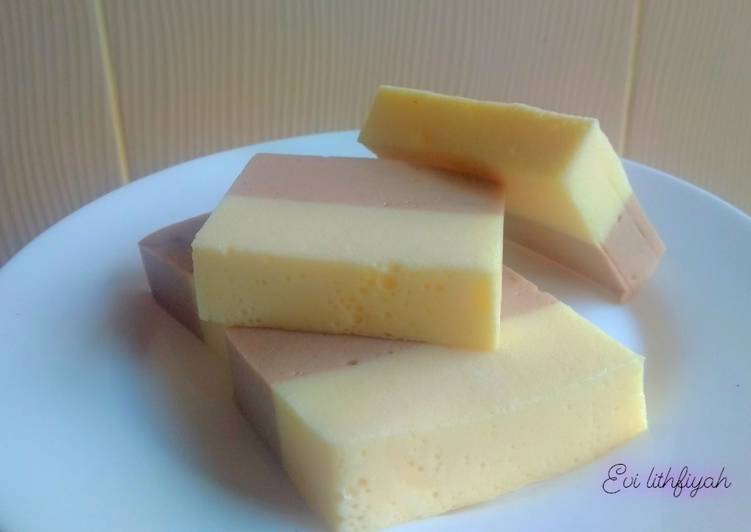 Puding busa cokelat vanilla