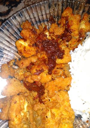 Foto resep 21. Telur crispy geprek