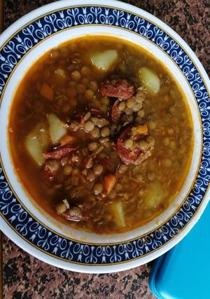 Una foto de Lentejas con chorizo