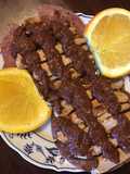 California Farm Pork Chops Mole Sauce Tortillas