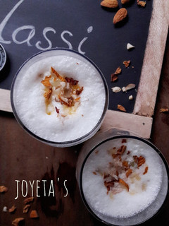 A picture of Badam lassi.