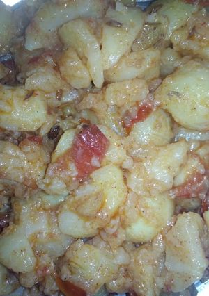 A picture of Jeera aloo ki sabji.