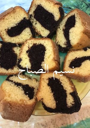 صورة لوصفة كيكه الماربل اسهل كيكه