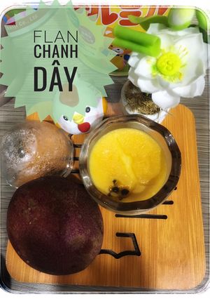 Hình của món Flan chanh dây.