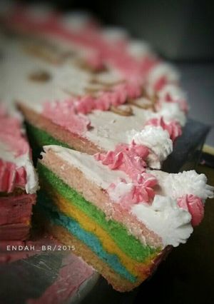 Foto resep Steamed Rainbow cake Ny.Liem
