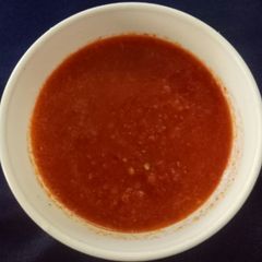 Red chilli garlic chutney A picture of Red chilli garlic chutney.