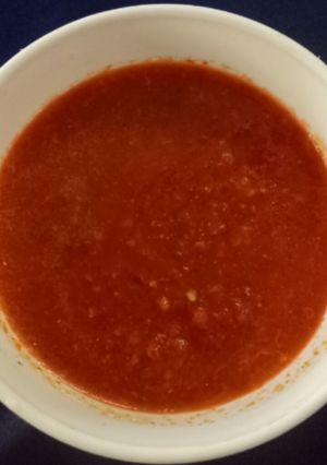 A picture of Red chilli garlic chutney.