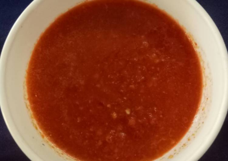 Steps to Prepare Quick Red chilli garlic chutney