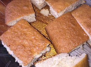 Una foto de Torta de banana licuada