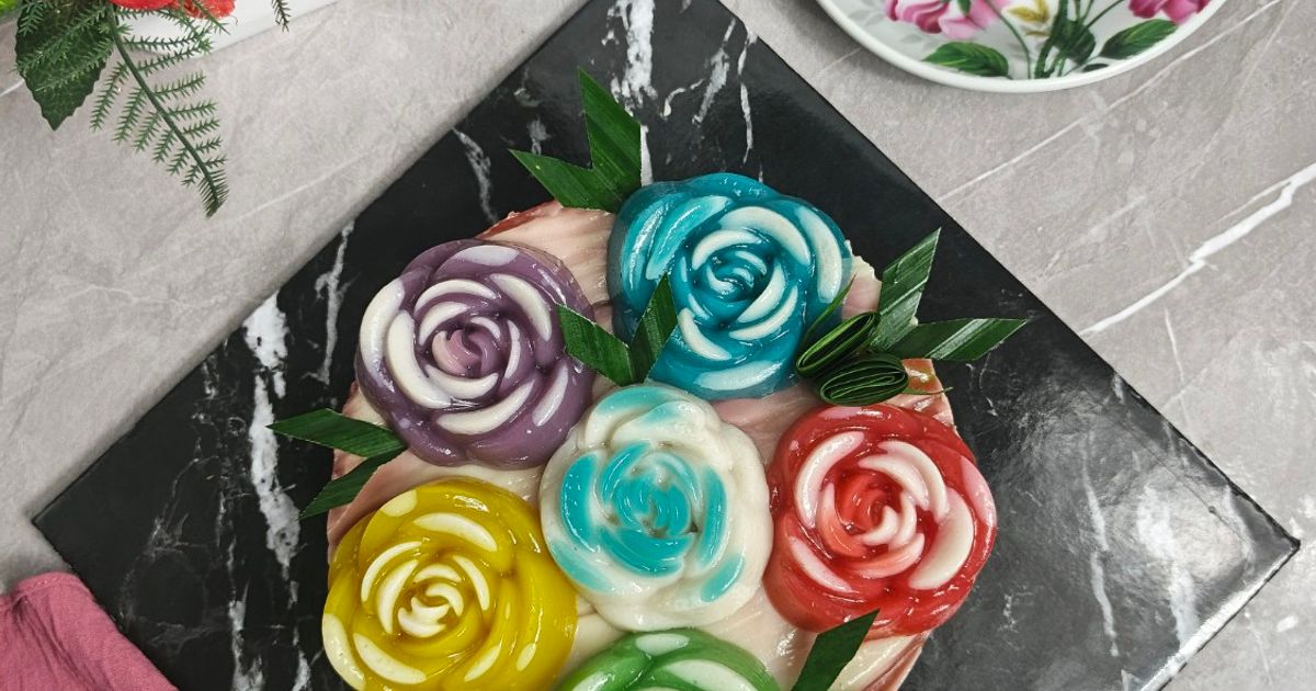 Kue Lapis Pepe Mawar Pelangi #585
