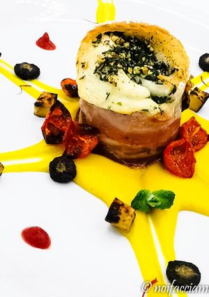 Foto di Turbante di branzino con patate e zafferano
