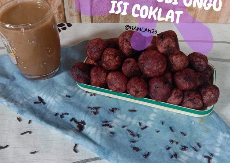 Langkah Mudah untuk Membuat Bola-bola ubi ungu isi coklat, Enak Banget