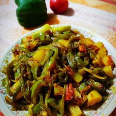 A picture of Green capsicum masala magic.