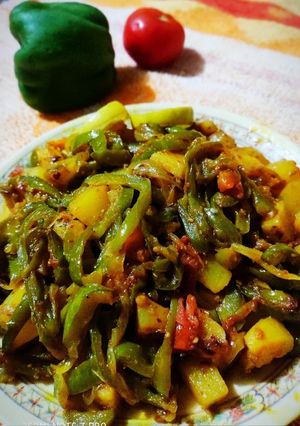 A picture of Green capsicum masala magic.