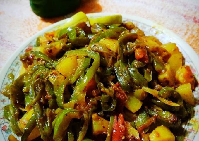 Recipe of Eric Ripert Green capsicum masala magic