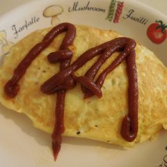 A picture of Omurice (オムライス) Japanese Omelette Rice.