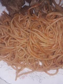 صورة لوصفة مكرونة بالصلصة 🍜🍝