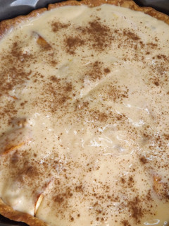 Una foto de Tarta de manzana alsaciana con crema de lima