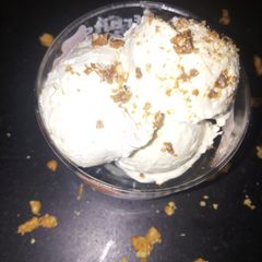 A picture of Banana flavoured butter scotch icecream.