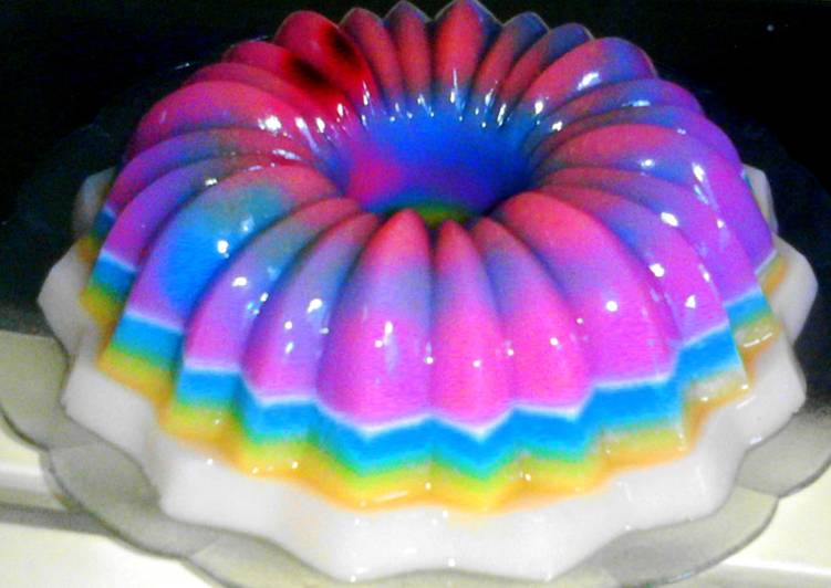 Puding Ubi Kuning rainbow