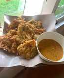 Bakwan sayur + sambal kacang