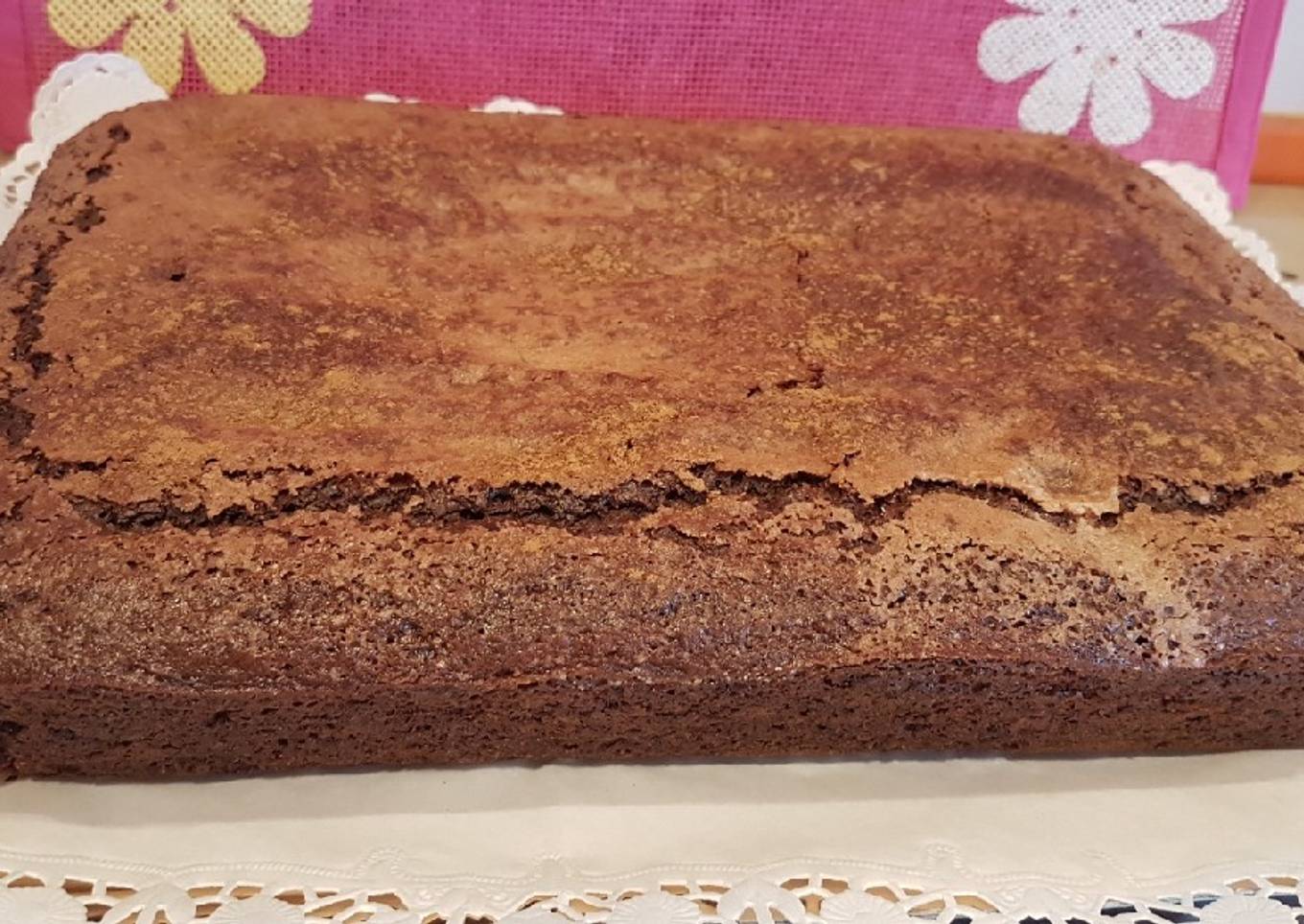 Bizcocho coca de llanda con sabor a brownie en Thermomix
