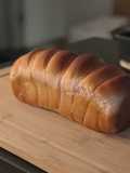 Sweet purple potato bread loaf (using tongzhong recipe)