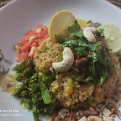 Foxtail millet veggie upma A picture of Foxtail millet veggie upma.