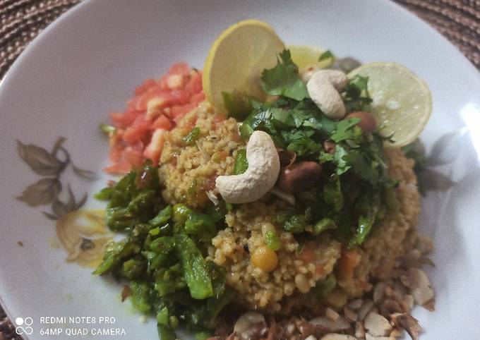 Recipe of Any-night-of-the-week Foxtail millet veggie upma