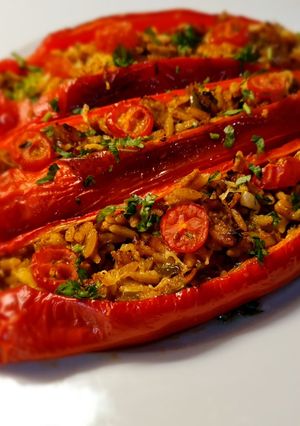 O poză a rețetei  Ardei kapia umpluți cu ton și paste orzo🧿.